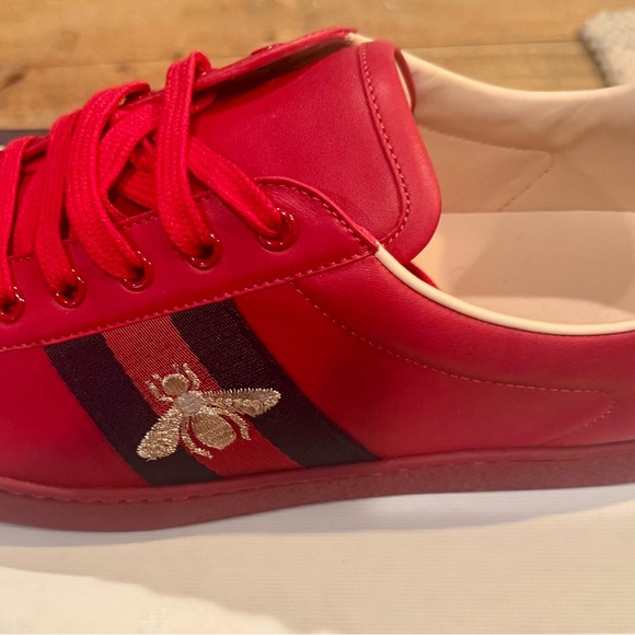 COPY - New in Box Red LeatherAc Sneakers Size 11.5 - Picture 6 of 15